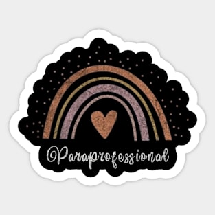 Paraprofessional - Minimal Rainbow Design Sticker